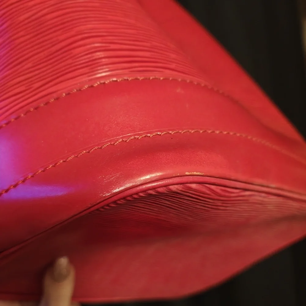 Louis Vuitton Red Epi Noe Bucket Bag